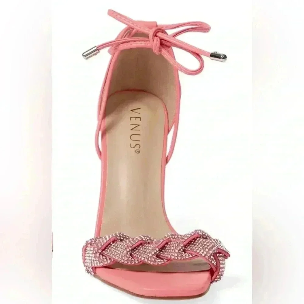VENUS Pretty in Pink Open Toe Heels